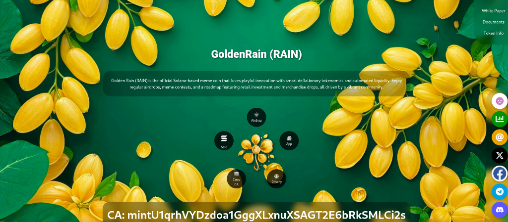 GoldenRain (RAIN) - Solana Token